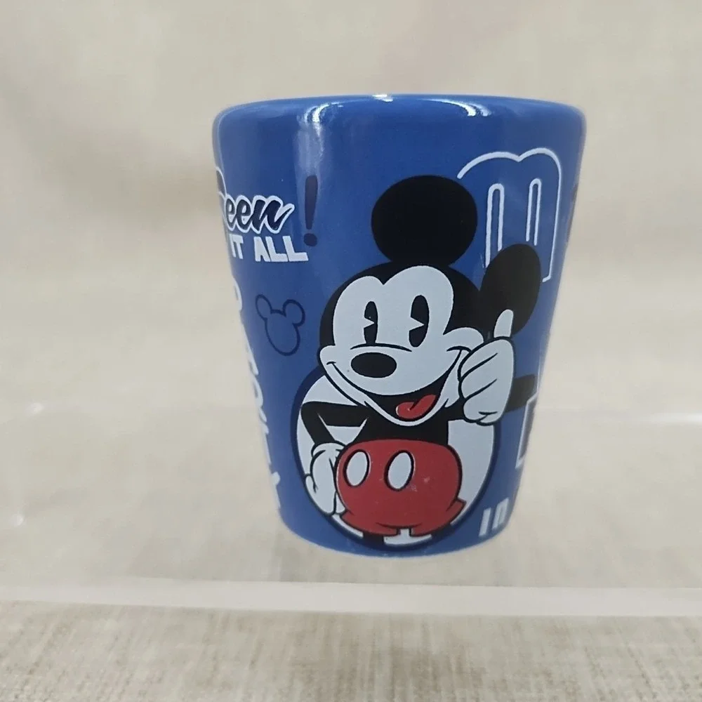 Mickey Mouse Ceramic Shot Glass Jerry Leigh Legend Mouse Party Blue Disney